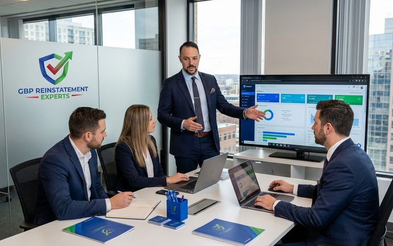 Professional team handling GBP recovery